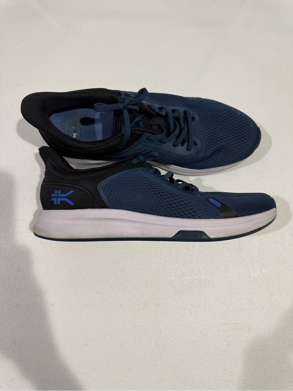 KURU Men’s Athletic Walking Running Shoes Blue Black Lace Up Sneakers Size 10.5